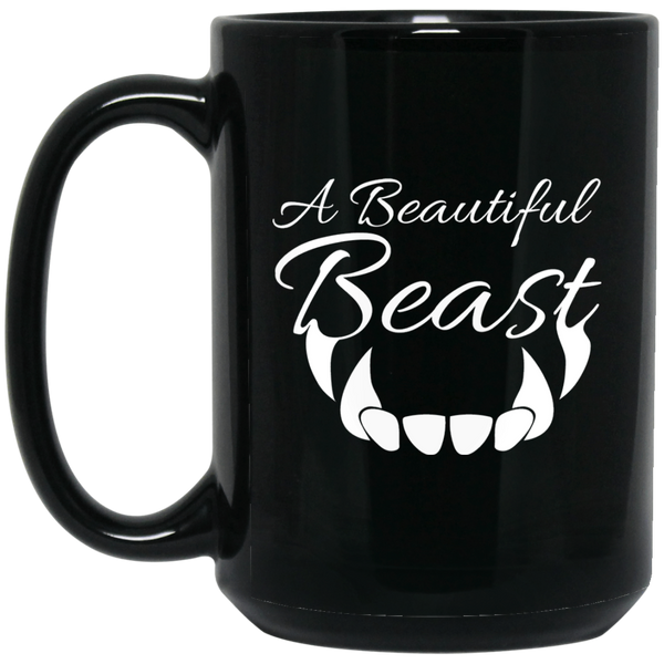 A Beautiful Beast 15 oz. Black Mug