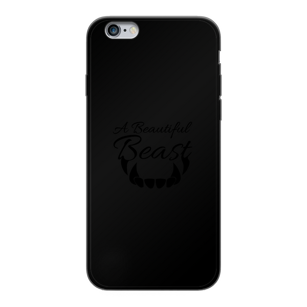 A Beautiful Beast Back Printed Black Soft Phone Case